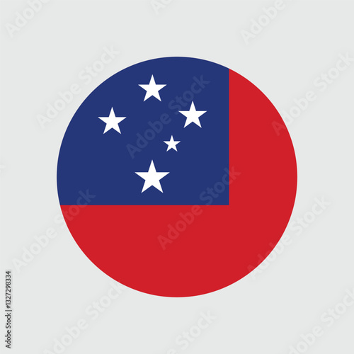 Free Download Samoa as round glossy icon - GFXLoad