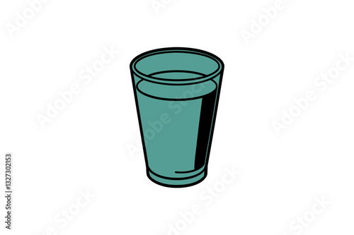 glass of water isolated on white background.