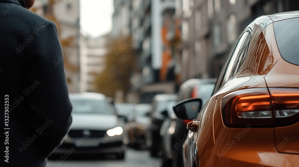 Dynamic urban scene with traffic and pedestrians capturing the essence of city life and movement during the day : Generative AI Dynamic urban scene with traffic and pedestrians capturing the essence of city life and movement during the day : Generative AI
