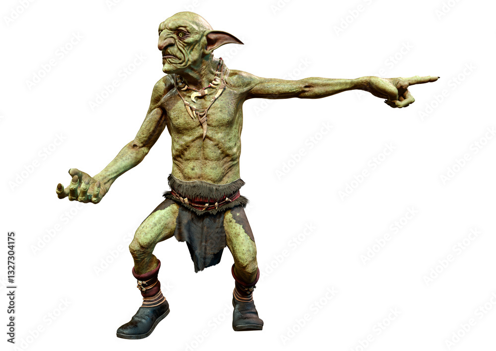 3D Rendering Fantasy Creature Hobgoblin on White 3D Rendering Fantasy Creature Hobgoblin on White