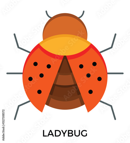 Lady bug vector icon, Lady bug logo design, cute icon, simple icon, tiny logo icon, red lady bug sign, cute colorful ladybird.by kus wandoko
