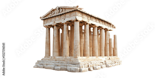 Ancient Temple Structure with Classic Architecture and Columns
