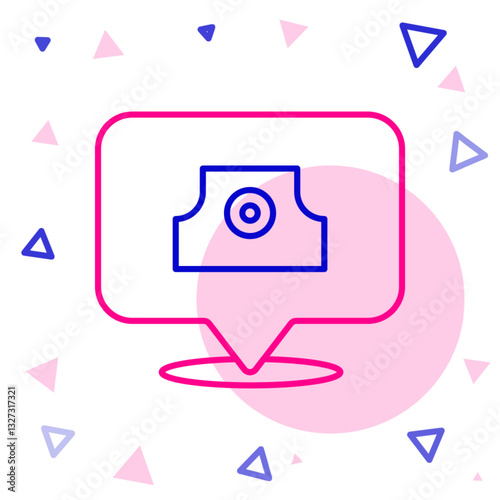 Line Spray can nozzle cap icon isolated on white background. Colorful outline concept. Vector