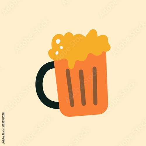 St. Patrick's Day beer element vector. Vector Illustration Clipart object design element for celebrate the St. Patrick's Day
