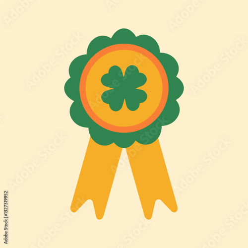 St. Patrick's Day ribbon element vector. Vector Illustration Clipart object design element for celebrate the St. Patrick's Day