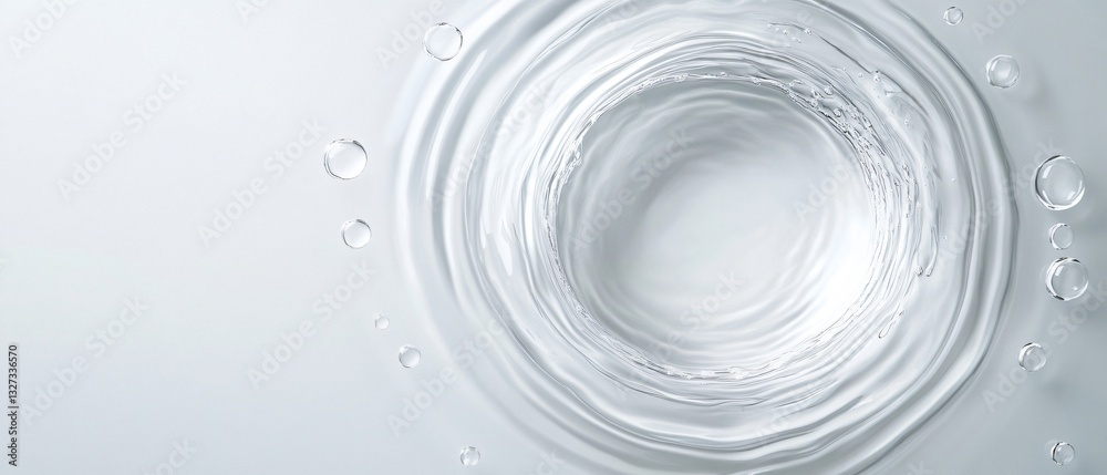 Flat Lay Top View of a Rich White Cream Circular Frame with Silky Swirls and Gentle Ripples. Copy space. Generative AI Flat Lay Top View of a Rich White Cream Circular Frame with Silky Swirls and Gentle Ripples. Copy space. Generative AI