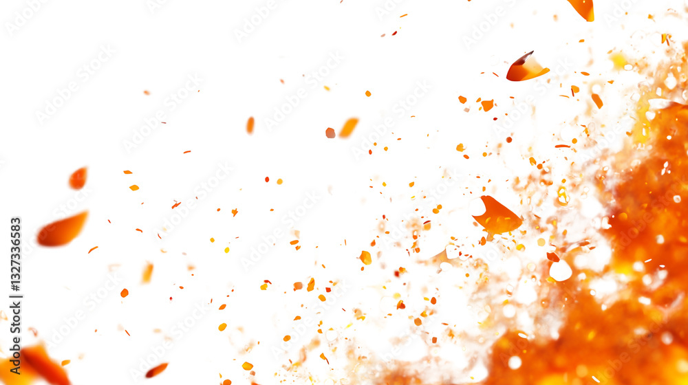 Fototapeta premium Realistic Fire and Explosion Effect Transparent Background