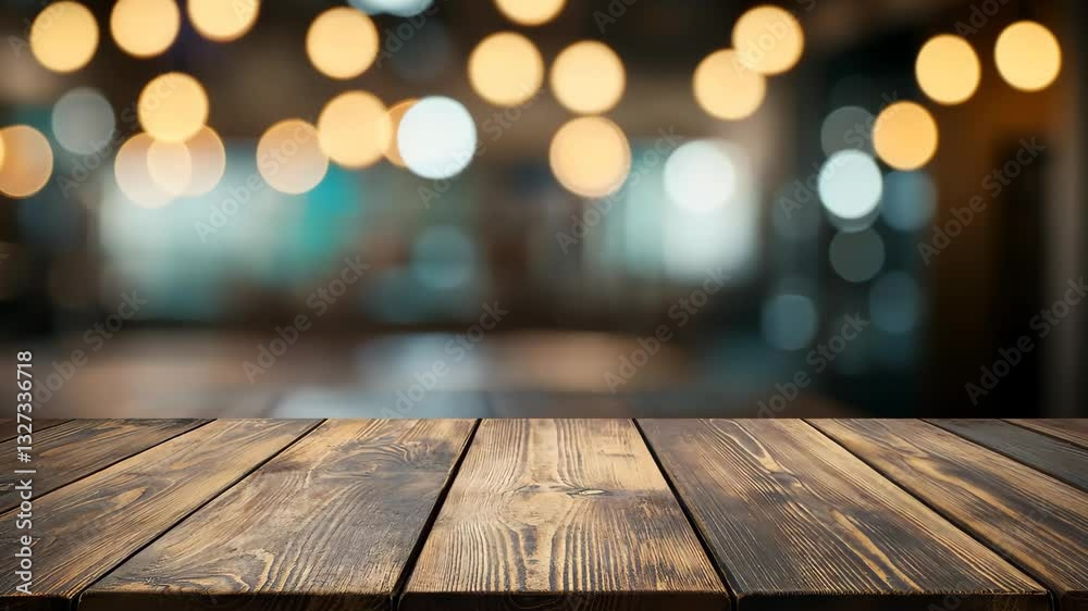 A rustic wooden tabletop with blurred bokeh lights creates a cozy ambiance for summer gatherings and festive celebrations, perfect for making lasting memories with friends and family A rustic wooden tabletop with blurred bokeh lights creates a cozy ambiance for summer gatherings and festive celebrations, perfect for making lasting memories with friends and family