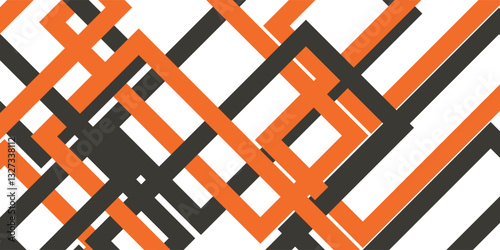 Bright black banner with a trend orange stripes modern abstract background modern