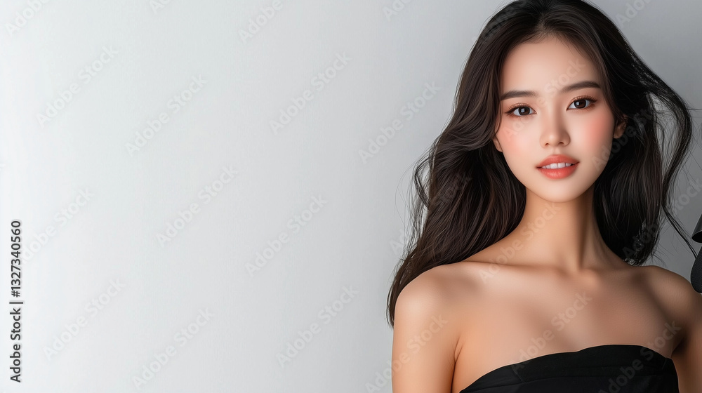 Professional photographer capturing model in studio setting Professional photographer capturing model in studio setting