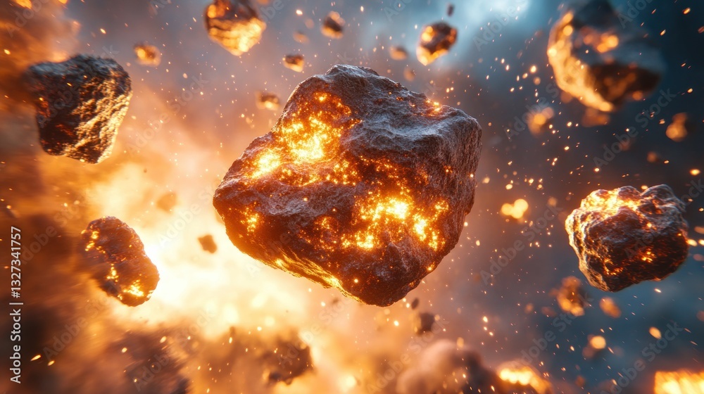 Obraz premium Explosive celestial debris