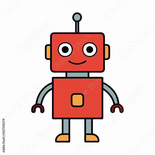  robot with red heart
