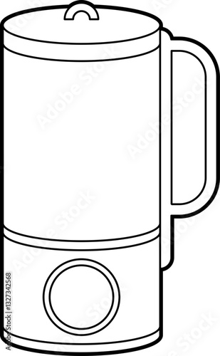 Electric soy milk maker outline vector