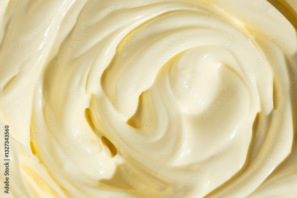 Abstract Food Background. Swirled Mayonnaise Spread Abstract Food Background. Swirled Mayonnaise Spread
