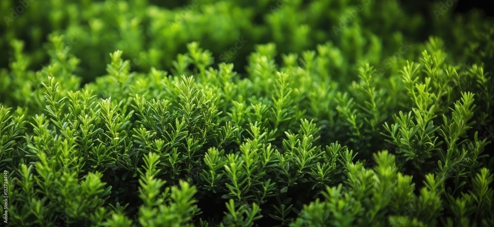 Lush green foliage of dense ground cover plants in natural sunlight Lush green foliage of dense ground cover plants in natural sunlight