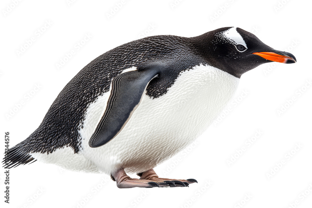 Obraz premium Gentoo penguin standing on solid ground