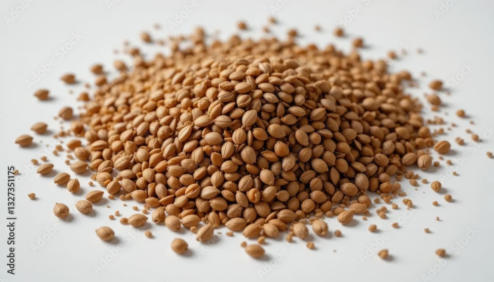 Pile of Dried Seeds on White Background Food Photography Style Pile of Dried Seeds on White Background Food Photography Style