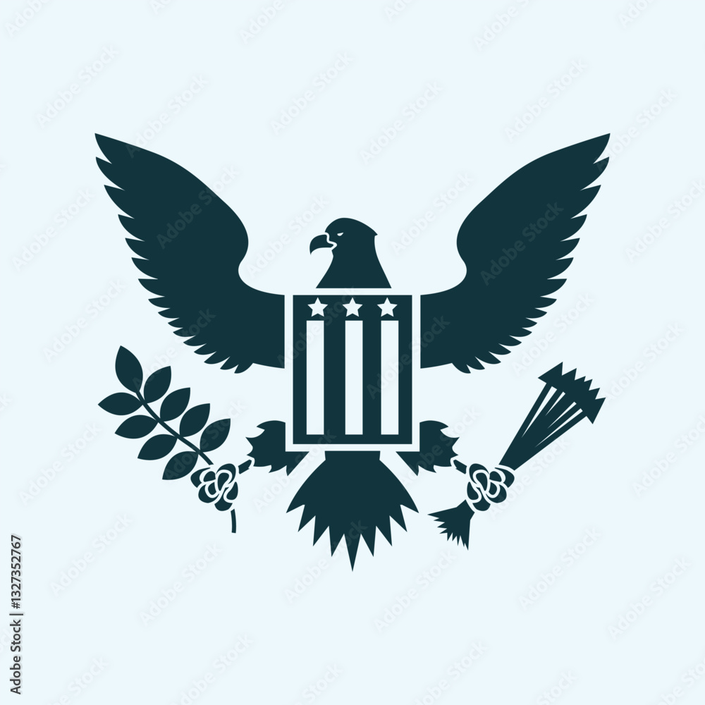 Naklejka premium eagle seal cartoon icon flat isolated illustration