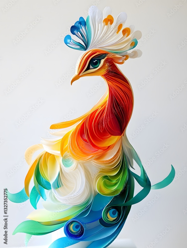 magic_rainbow_peacock_on_white_background magic_rainbow_peacock_on_white_background