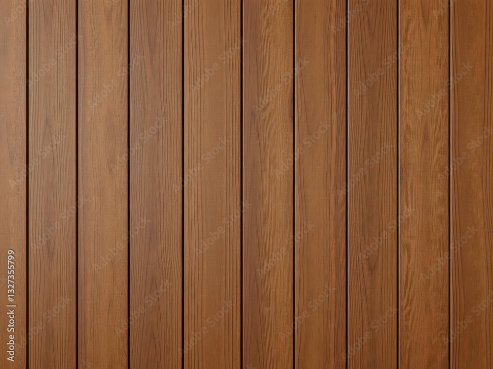 Fototapeta premium Rich brown wood wall, natural grain patterns, rustic texture, material, close-up