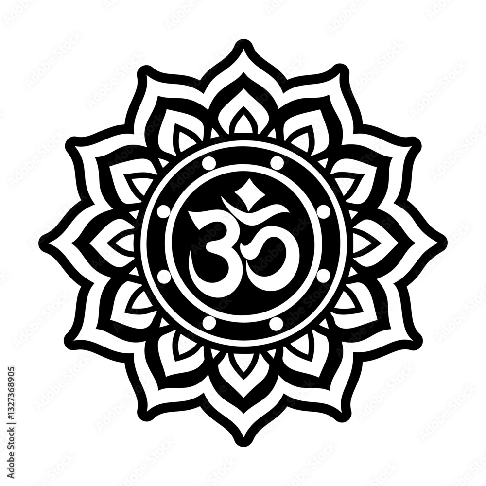 Obraz premium A glyph style icon of religious symbol