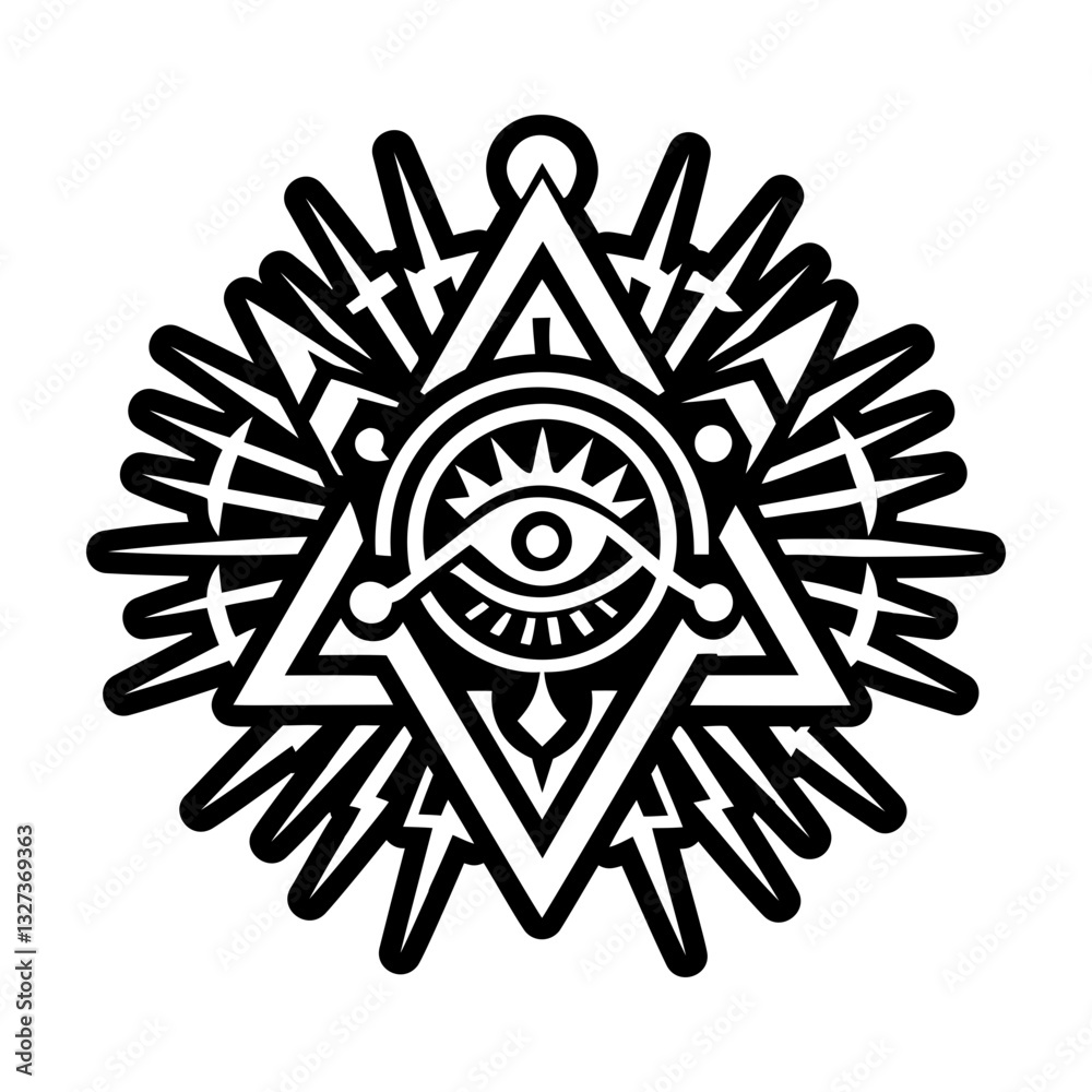 Fototapeta premium A solid style icon of vision symbol