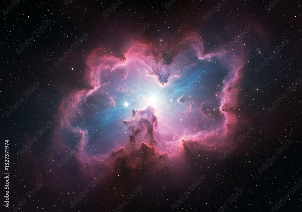 Exploring Distant Galaxy with Nebula and Star Cluster in Deep Space Exploring Distant Galaxy with Nebula and Star Cluster in Deep Space