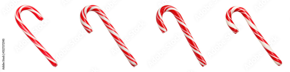 Fototapeta premium Set of Isolated Candy Cane on White