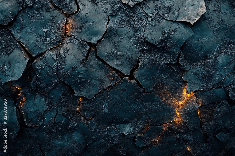 An abstract background with dark, glowing lava and cracked rock textures for texture mapping An abstract background with dark, glowing lava and cracked rock textures for texture mapping