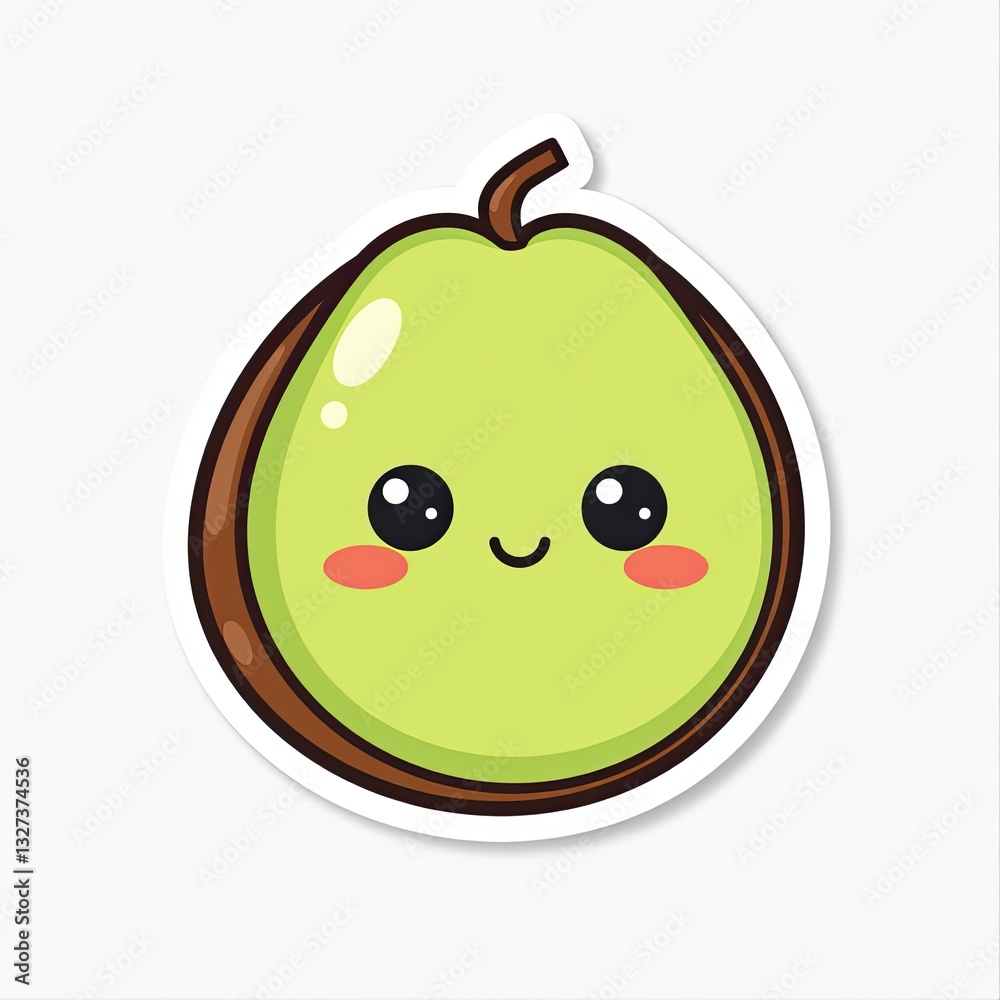 Obraz premium Illustration of a ripe kiwi and a lemon with fresh, juicy slices, highlighting their vibrant green and yellow colors, representing healthy tropical fruits