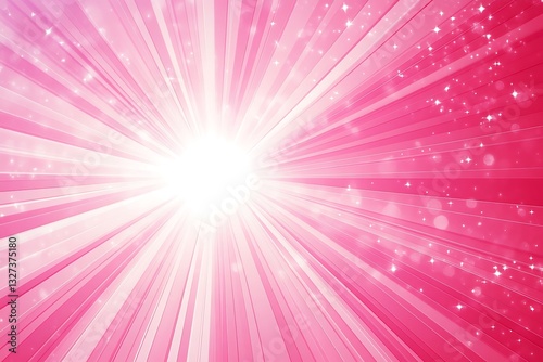 Pink Glitter Background with Light Rays