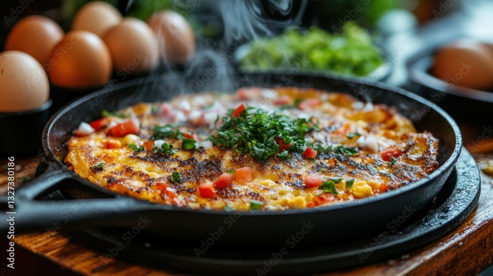 Frittata in cast iron skillet Frittata in cast iron skillet