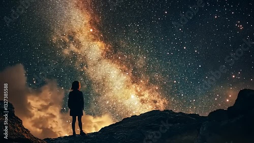 A Child's Wonder: Under the Milky Way