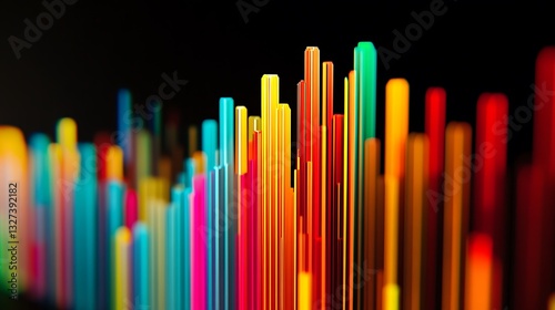 Bright stock market chart with colorful lines images
