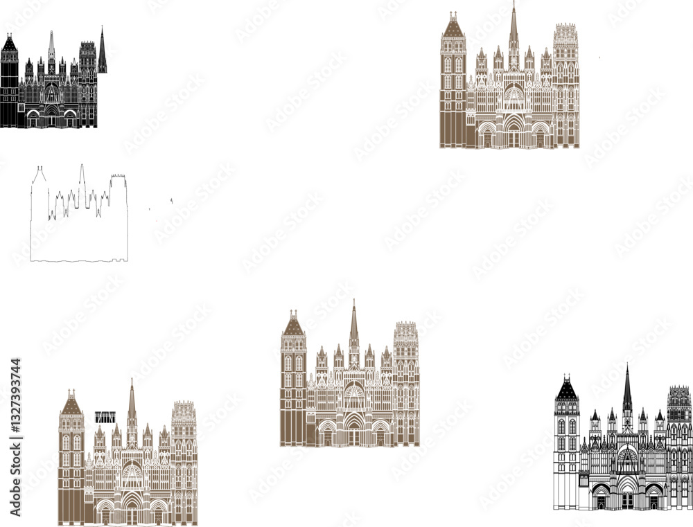 Fototapeta premium Rouen Cathedral in France