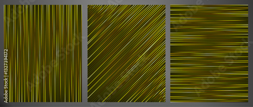 
Modern texture cover design set. Luxury dynamic line pattern. Creative premium stripe vector background for business catalog,corporate, brochure cover template, notebook, invite with citron color 