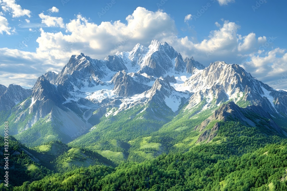 Fototapeta premium The Awakening of Hibernating Animals during the Awakening of Insects Season with Spring Thunder in the Mountains and Forests