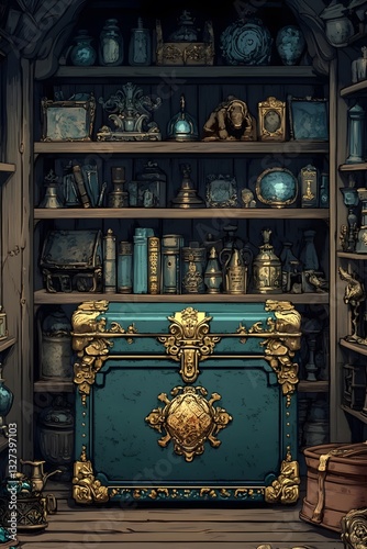 The sturdy iron box on the collection rack