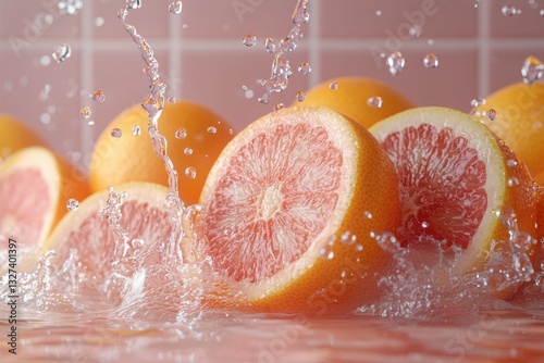 Refreshing Grapefruit Splash: A burst of citrusy flavor in a hydrating cascade
