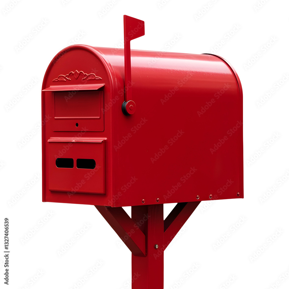 red mailbox isolated on transparent background red mailbox isolated on transparent background
