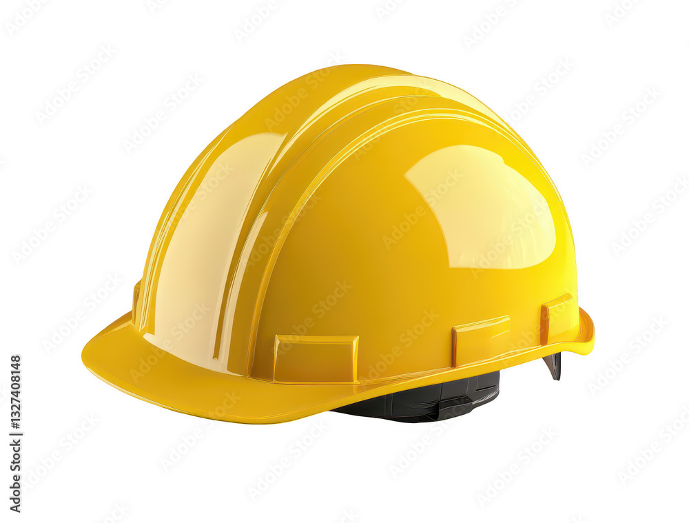 Fototapeta premium Yellow Hard Hat Safety Helmet on Transparent Background