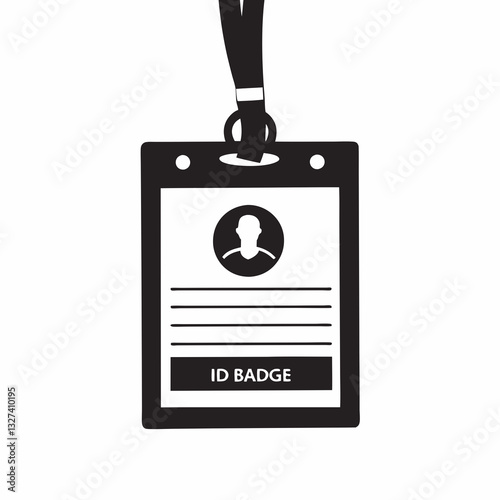 ID badge with holder and blank space