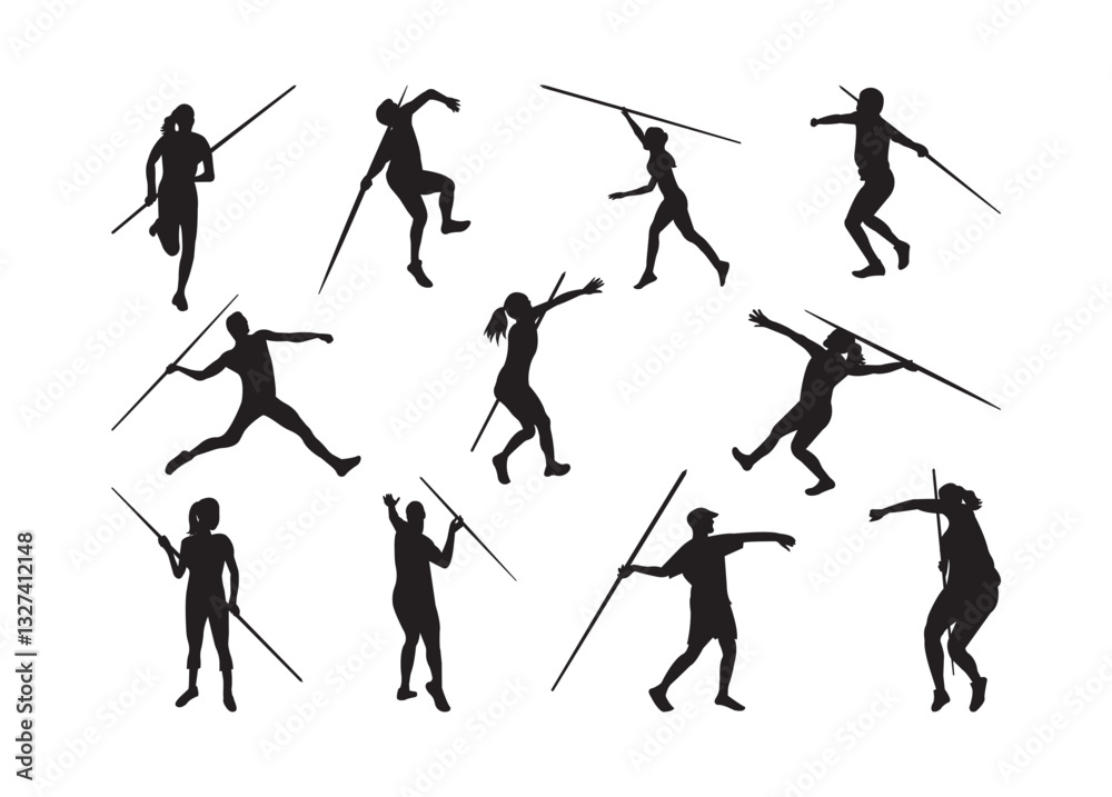 Obraz premium Javelin, Javelin bundle, Javelin clipart, Javelin silhouette. 