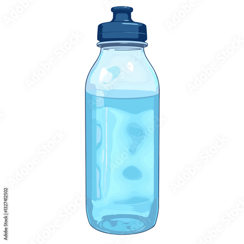 Losing weight. Water Bottle with Motivational Quote Promoting Hydration and Wellness