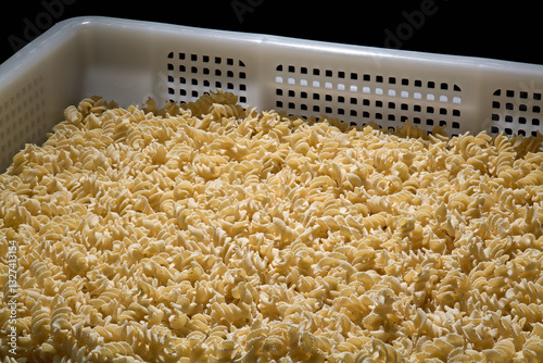 close up of a pile of pasta