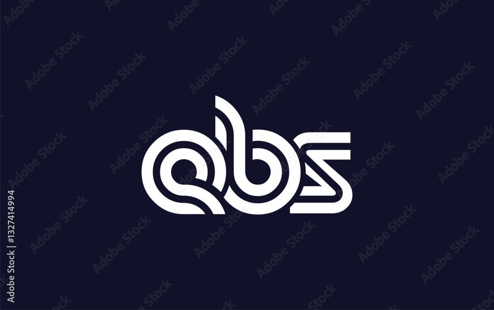 Obraz premium EBS Creative Unique Modern Letter Logo Design. Stylized logo featuring a unique letter design, presenting abstract minimalist aesthetics and modern appeal.