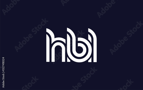 HBL Creative Unique Modern Letter Logo Design.  Stylized logo featuring a unique letter design, presenting abstract minimalist aesthetics and modern appeal. photo