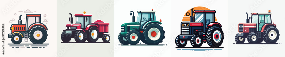 Obraz premium Vector of a tractor.