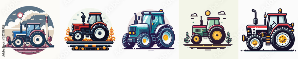 Obraz premium Vector of a tractor.