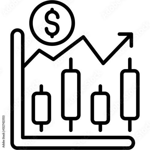 Stock Market Icon Vector Element